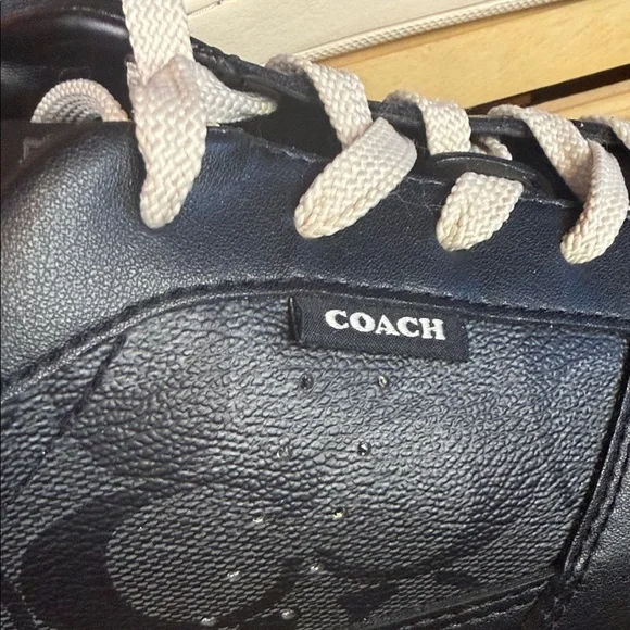 Coach Black Monogrammed Sneakers 13 NEW - Picture 3 of 4